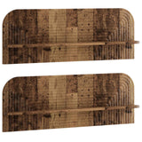 Vidaxl wandplank 2 st oud hout 102 x 13,5 x 37,5 cm bewerkt hout