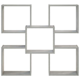 Vidaxl wandplank betongrijs 99,5 x 17 x 91 cm bewerkt hout