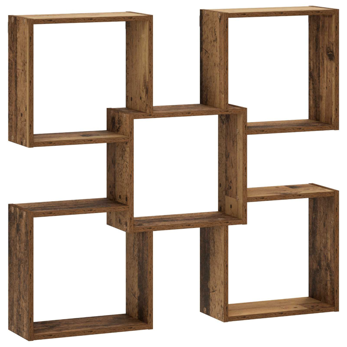 Vidaxl wandplank oud hout 99,5 x 17 x 91 cm bewerkt hout