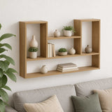 Vidaxl wandplank artisanaal eiken 100 x 17 x 60 cm bewerkt hout