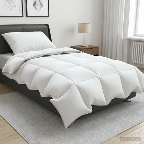 Vidaxl 90% ganzen dons dekbedset fulda 2 st 155 x 200 cm 210 gsm wit