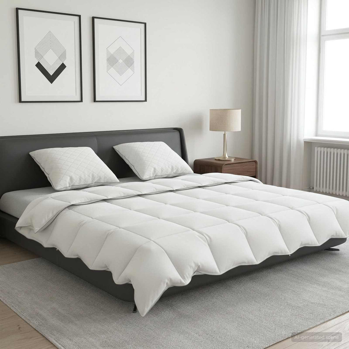 Vidaxl 90% ganzen dons dekbedset fulda 3 st 220 x 260 cm zomer 100 gsm