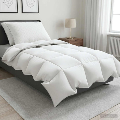 Vidaxl 90% ganzen dons dekbedset fulda 3 st 135 x 220 cm 210 gsm wit