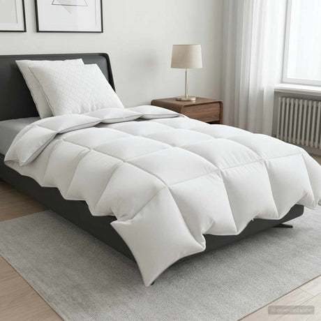 Vidaxl 90% ganzen dons dekbedset fulda 3 st 155 x 220 cm winter wit