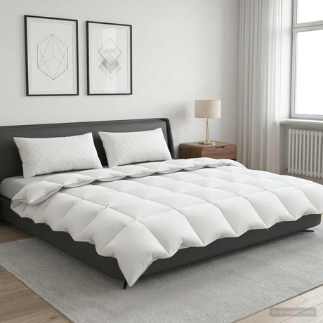 Vidaxl 90% ganzen dons dekbedset fulda 3 st 200 x 220 cm winter wit