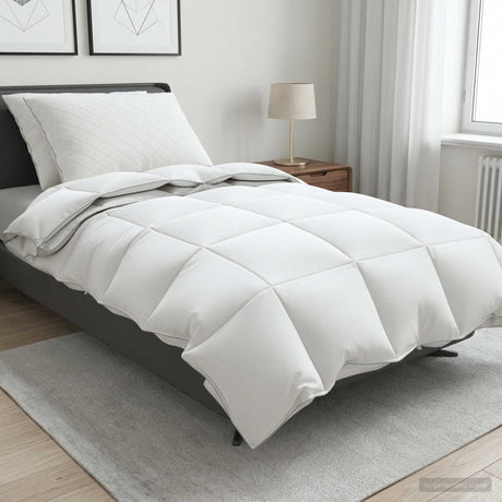 Vidaxl 90% ganzen dons dekbedset fulda 3 st 135 x 220 cm 310 gsm wit
