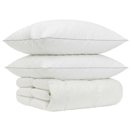 Vidaxl 90% ganzen dons dekbedset fulda 3 st 140 x 220 cm 310 gsm wit
