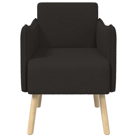 Vidaxl accentstoel zwart bouclé