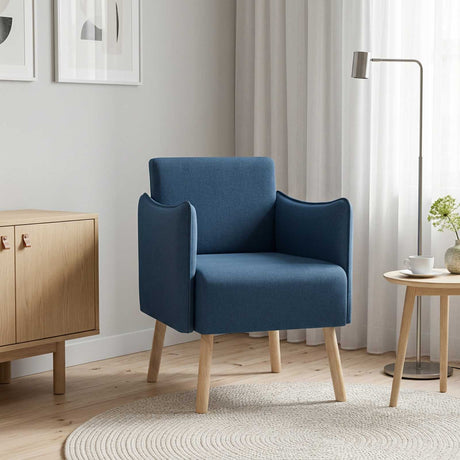 Vidaxl accentstoel blauw stof