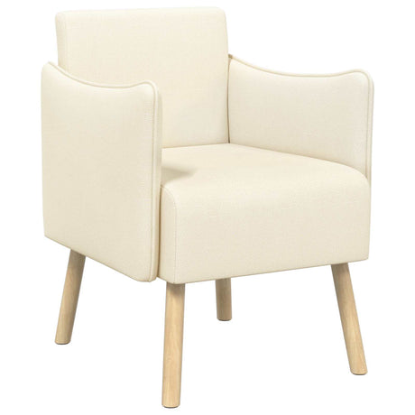 Vidaxl accentstoel crèmekleurig korrelige velvet