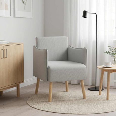 Vidaxl accentstoel lichtgrijs korrelige velvet