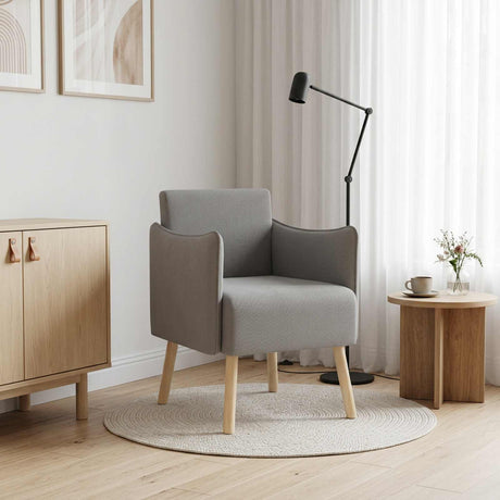 Vidaxl accentstoel donkergrijs korrelige velvet