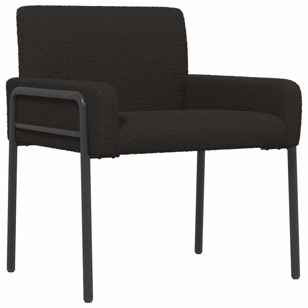 Vidaxl accentstoel zwart bouclé