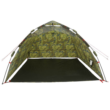Vidaxl vis tent snelle vrijgave 4-persoons lichte camouflage