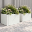 Vidaxl keerwand 50 x 50 x 40 cm staal wit