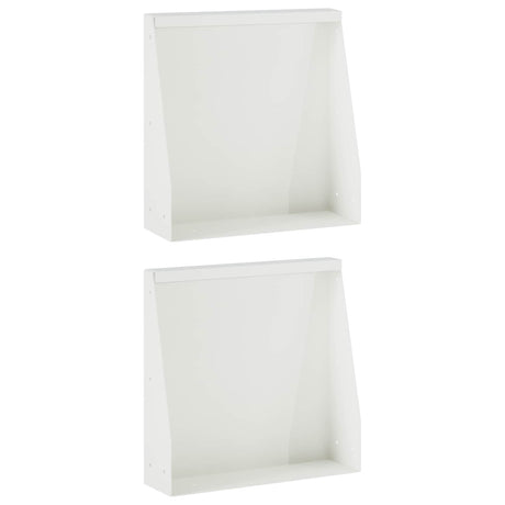 Vidaxl keerwand 2 st 40 x 12 x 30 cm staal wit