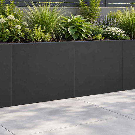 Vidaxl keerwand 2 st 40 x 12 x 30 cm staal zwart