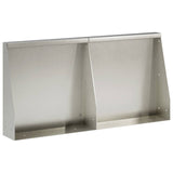Vidaxl keerwand 2 st 40 x 12 x 40 cm roestvrij staal zilver