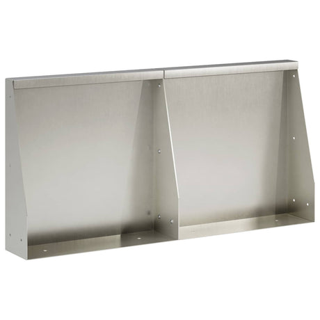 Vidaxl keerwand 2 st 40 x 12 x 40 cm roestvrij staal zilver