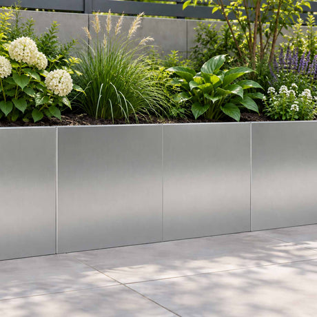 Vidaxl keerwand 2 st 40 x 12 x 30 cm gegalvaniseerd staal zilver