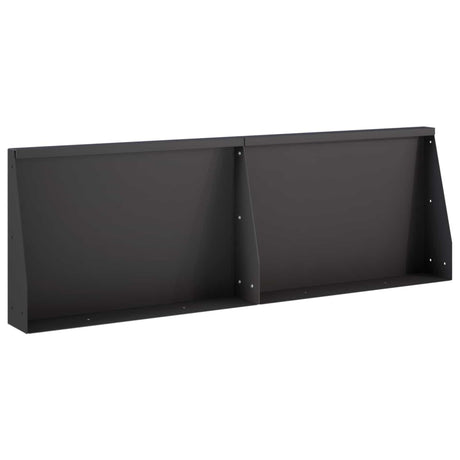 Vidaxl keerwand 2 st 60 x 12 x 30 cm staal zwart
