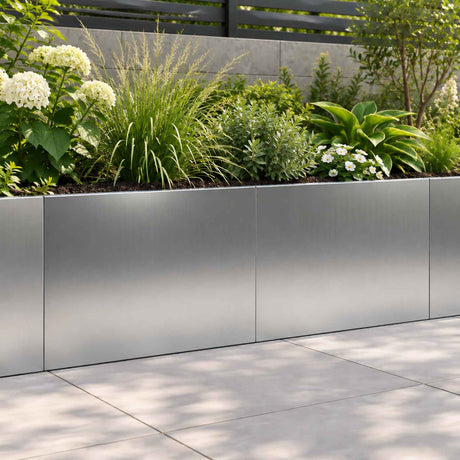 Vidaxl keerwand 2 st 60 x 12 x 30 cm gegalvaniseerd staal zilver