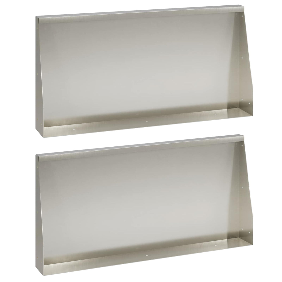 Vidaxl keerwand 2 st 80 x 12 x 30 cm roestvrij staal zilver