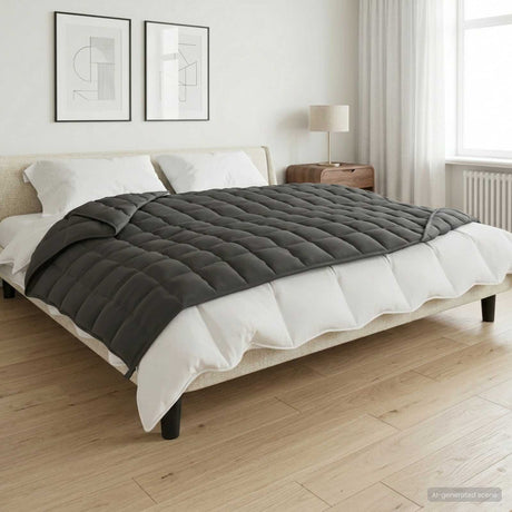 Vidaxl verzwaringsdeken antraciet 152 x 203 cm 11 kg 100% katoen 205t