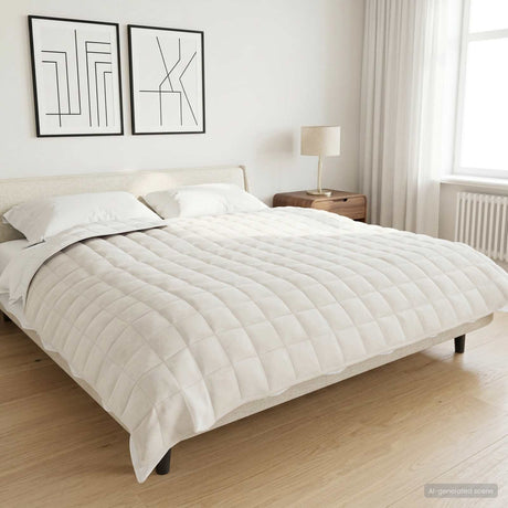 Vidaxl verzwaringsdeken wit 200 x 220 cm 13 kg 100% katoen 205t