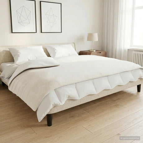 Vidaxl verzwaarde dekens wit 140 x 200 cm 6 kg 100% katoen 205t
