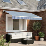 Vidaxl vervangingsdoek voor zonnescherm blauw en wit 350 x 250 cm