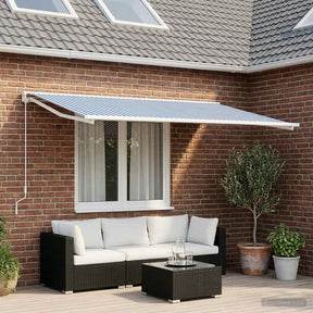 Vidaxl vervangingsdoek voor zonnescherm blauw en wit 600 × 300 cm