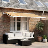 Vidaxl vervangingsdoek voor zonnescherm geel en wit 250 x 200 cm