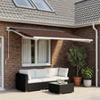 Vidaxl vervangingsdoek voor zonnescherm bruin 350 x 250 cm polyester