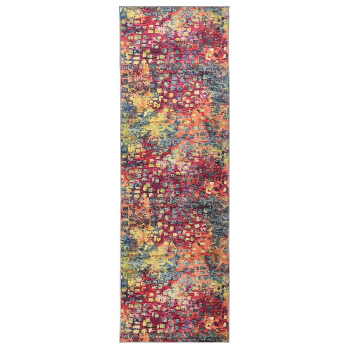 Vidaxl vloerkleedloper lesaka kleurrijk 100 x 300 cm diamantvelours