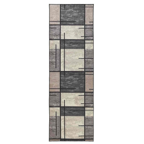 Vidaxl vloerkleedloper lesaka bruin 50 x 450 cm diamantvelours