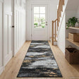 Vidaxl vloerkleedloper lesaka zwart en goud 80 x 200 cm diamantvelours