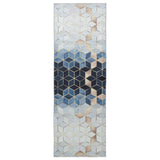 Vidaxl vloerkleedloper lesaka zilver 50 x 100 cm diamantvelours