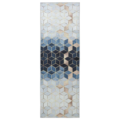 Vidaxl vloerkleedloper lesaka zilver 100 x 350 cm diamantvelours