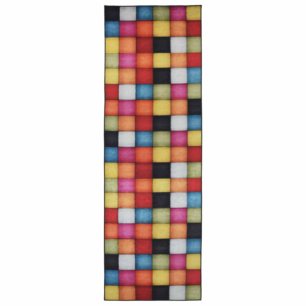 Vidaxl vloerkleedloper lesaka kleurrijk 50 x 200 cm diamantvelours