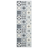 Vidaxl vloerkleedloper oriz 1150 gsm grijs en zwart 100% polyestervilt