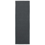 Vidaxl vloerkleedloper oriz 1150 gsm zwart gaaspatroon