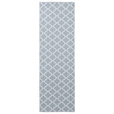 Vidaxl vloerkleedloper oriz 1150 gsm grijs en wit 100% polyestervilt