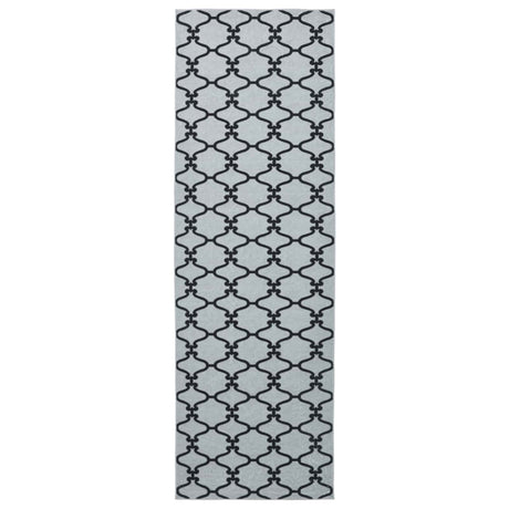 Vidaxl vloerkleedloper oriz 1150 gsm zwart gaaspatroon