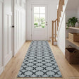 Vidaxl vloerkleedloper oriz 1150 gsm zwart gaaspatroon