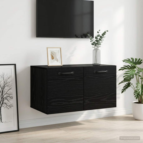 Vidaxl wandkast 60 x 36,5 x 35 cm bewerkt hout zwart eiken