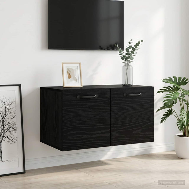 Vidaxl wandkast 60 x 36,5 x 35 cm bewerkt hout zwart eiken