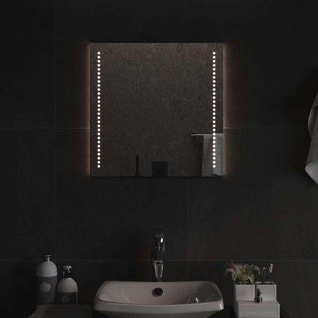 Vidaxl led badkamer spiegel transparant 50 x 50 cm gehard glas