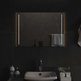 Vidaxl led badkamer spiegel doorzichtig 70 x 50 cm gehard glas