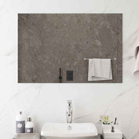 Vidaxl led badkamer spiegel doorzichtig 90 x 60 cm gehard glas
